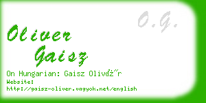 oliver gaisz business card